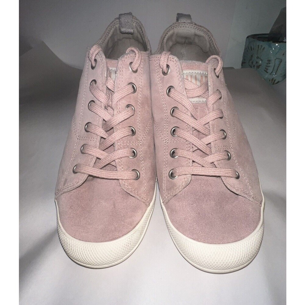 Palladium Women's Wander Lace Sue Sneaker Size 8 Casual Shoe Pink Suede Low